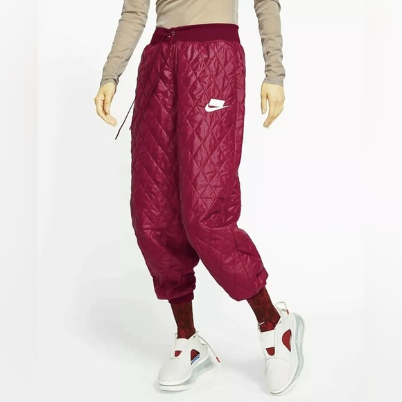 Nike Women's Sportswear NSP Loose Fit Quilted Pants Cj6256 620 - Picture 10 of 11